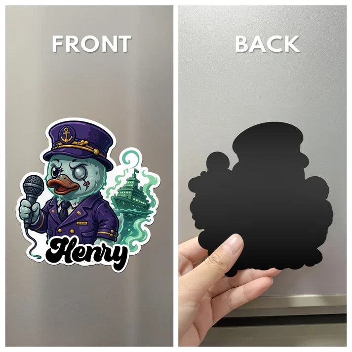 Cartoon Sailor, Pirate & Mermaid Duck Acrylic Magnet for Spooky Cruise, Creative Family Gift