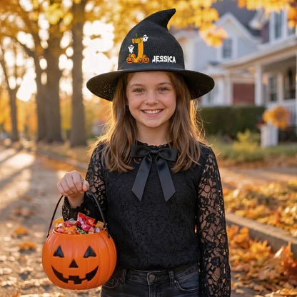 Knitted Witch Hat, Personalized Spooky Keepsake for Autumn Dress Up, Unique Creative Gift for Kids