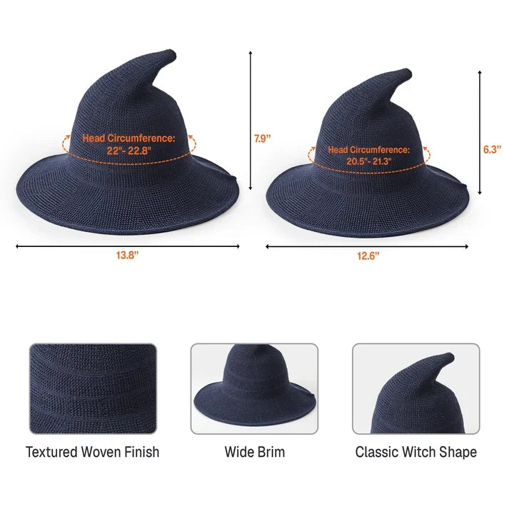 Knitted Witch Hat, Personalized Spooky Keepsake for Autumn Dress Up, Unique Creative Gift for Kids