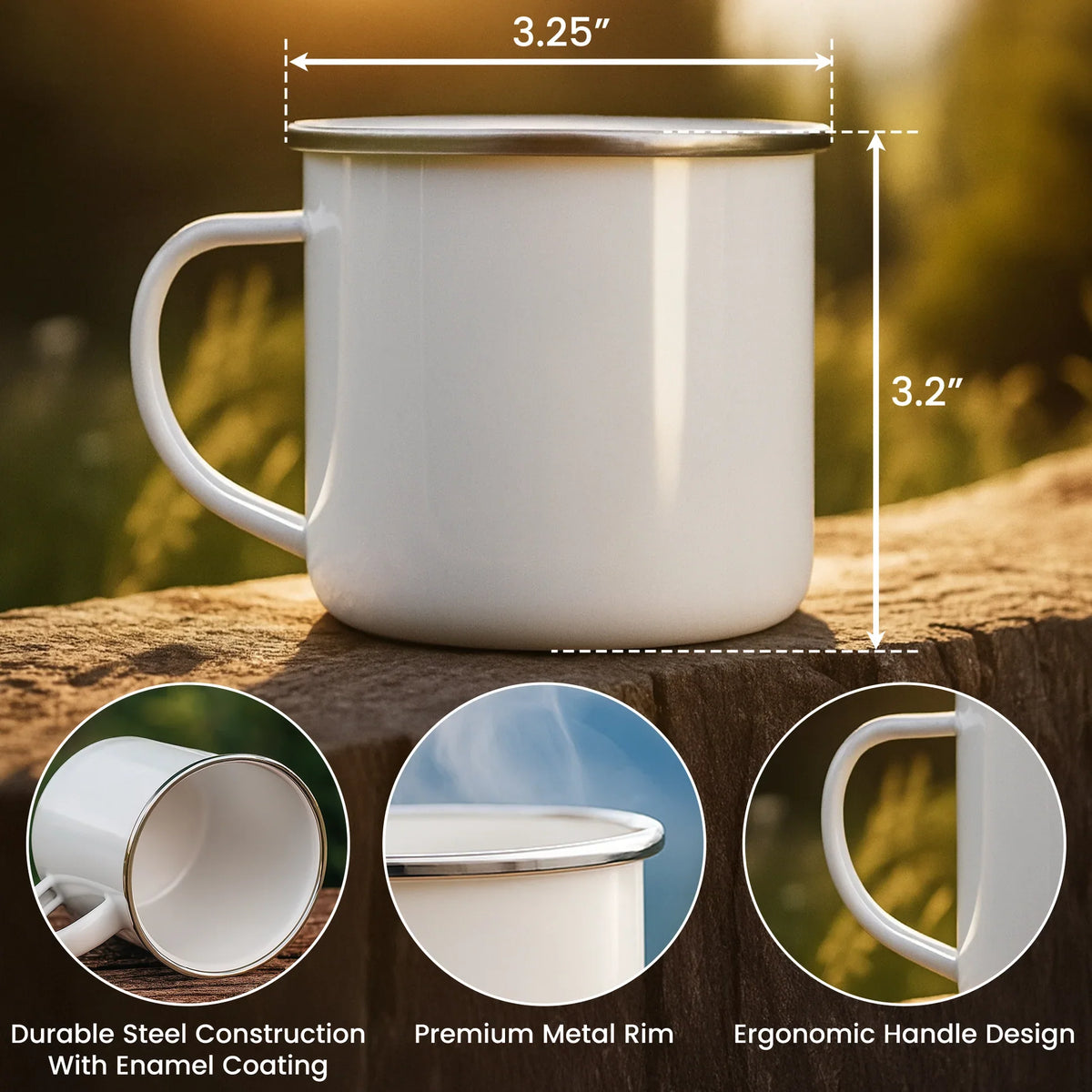 Home Is Where We Park It Enamel Mug, Personalized Creative Gift for Campers & Road Trip Memories
