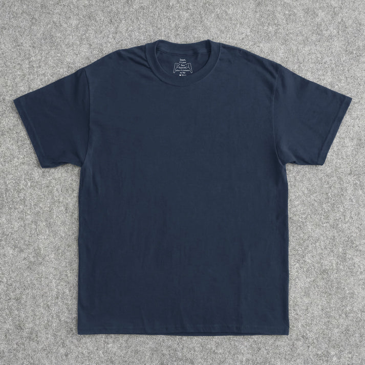 Personalized Classic Tee With Playful Inner Collar Quote, Unique Gift For Partner