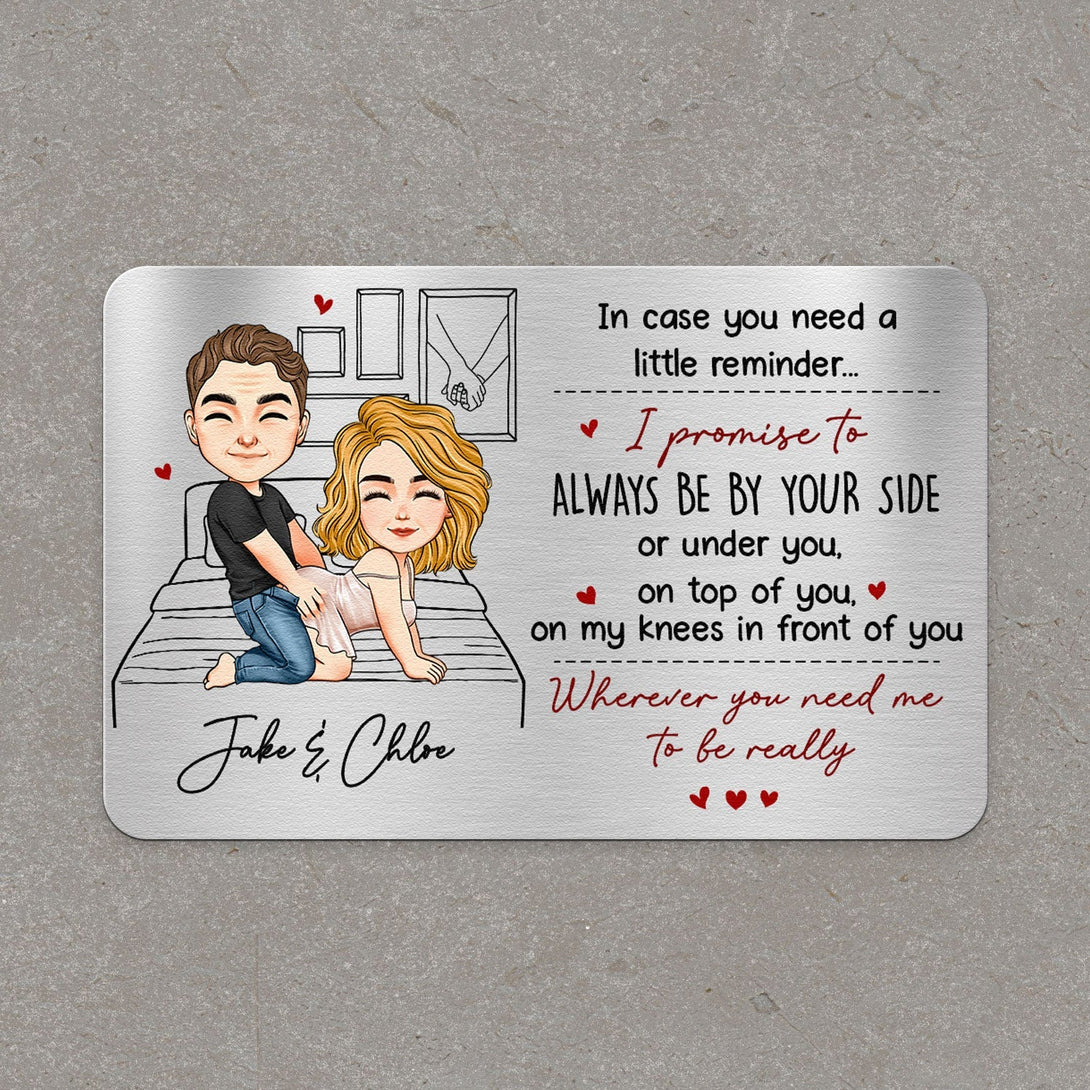 Personalized Metal Wallet Card with Funny Love Promise, Cute Couple Il ...