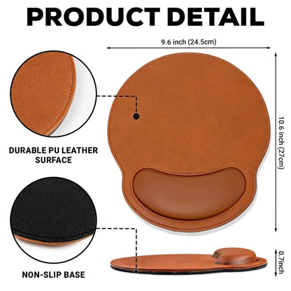 Personalized Wrist Rest Mouse Pad With Cute Sitting Couple, Unique Creative Gift For Couples