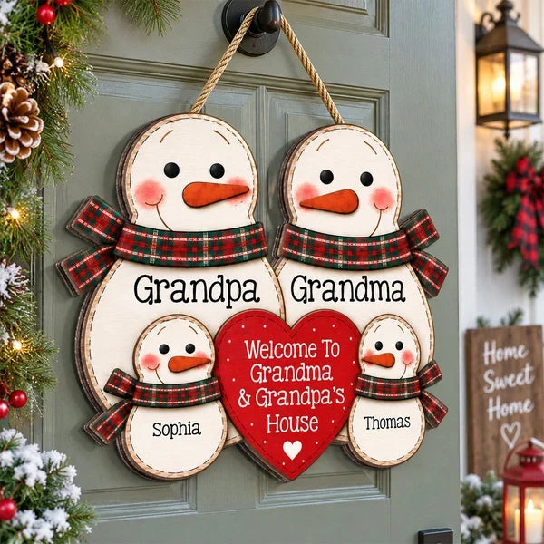 Personalized Wooden Sign, Welcome to Grandma & Grandpa's House, Heartwarming Creative Gift for Grandparents