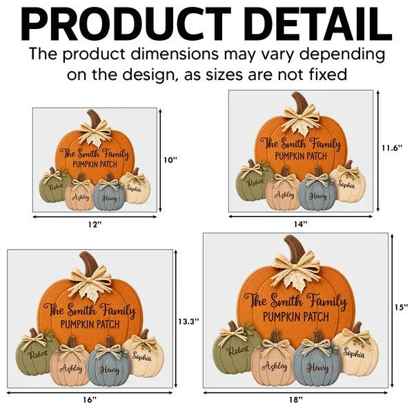 Personalized Shaped Yard Sign, Rustic Family Pumpkin Patch Decor, Unique Fall Gift for Family