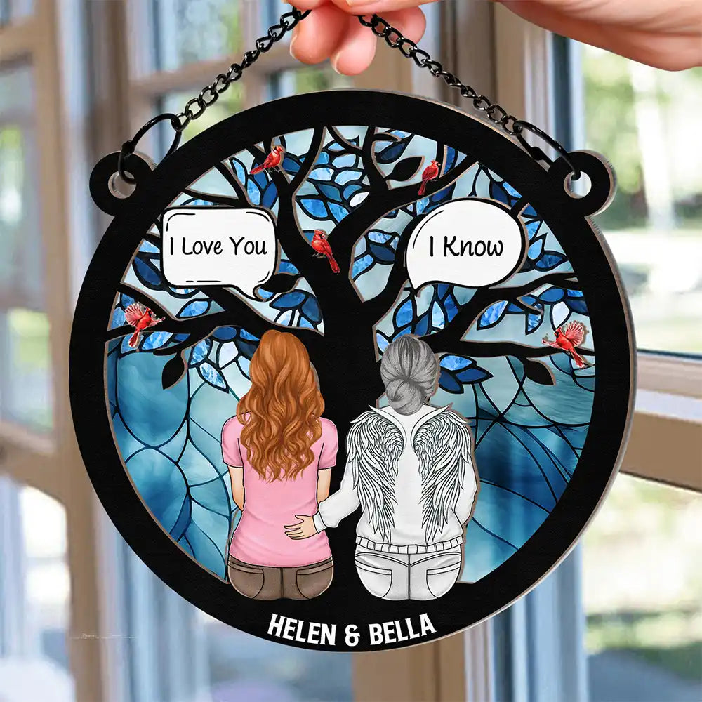 Gift For Couples,Old Couples,Gift For Husband,Gift For Wife,Gift For Boyfriend,Gift For Girlfriend,Parents,Gift For Mother,Gift For Father,Gift For Grandpa,Gift For Grandma,Gift For Daughter,Gift For Son,Gift For Bestie,Gift For Sisters,Gift For Brothers,Sad - I Miss You - Personalized Window Hanging Suncatcher Ornament