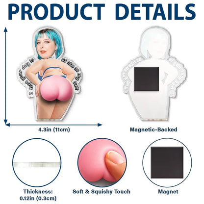 Personalized Silicone Acrylic Magnet, Hope Your Day Is Nice Pink Hair Fridge Decor, Unique Creative Gift for Wife Girlfriend Friend