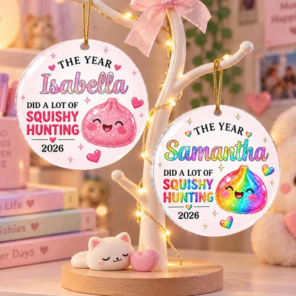 Personalized Acrylic Ornament, Rainbow Dumpling on Christmas Tree, Unique Gift for Kids, Teens & Family