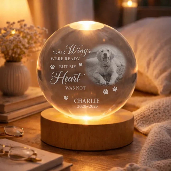Forever in My Heart Personalized Globe Lamp, Gentle Pet Remembrance and Creative Gift for Dog Owners
