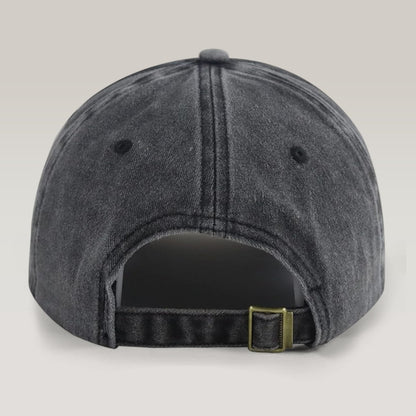 Personalized Washed Denim Baseball Cap with Cute Holiday Dogs in Sweaters – Casual Winter Style & Unique Gift for Pet Lovers