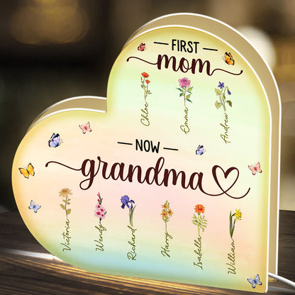 Acrylic Light Box Heart-Shaped, Custom Design, Bedroom Lamp, Warm Glow, Unique Gift for Mom & Grandma