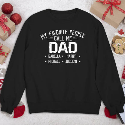 Personalized Papa Classic Tee, My Favorite People Call Me Papa Shirt, Unique Custom Gift for Dad