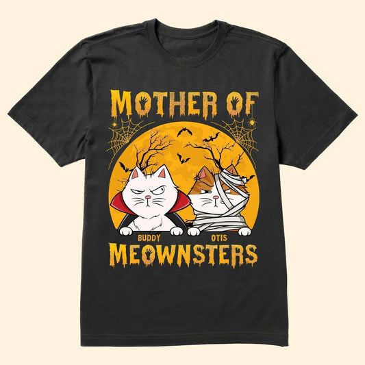 Personalized Custom T-shirt/Sweatshirt/Hoodie, Mother Of Meownsters - Halloween Gift For Cats Lovers, Yourself