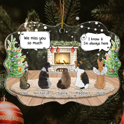 Pet Memory Acrylic Ornament – Heavenly Pets Theme, Perfect Memorial for Beloved Pets