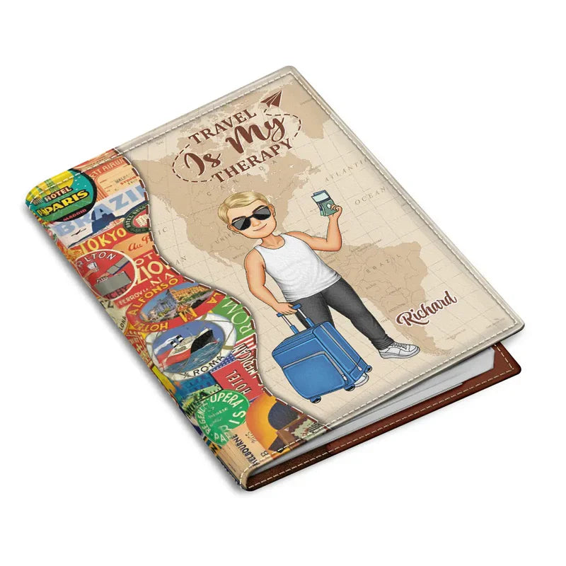 And So The Adventure Begins Personalized Passport Cover, Creative Gift for Her on a Travel Map