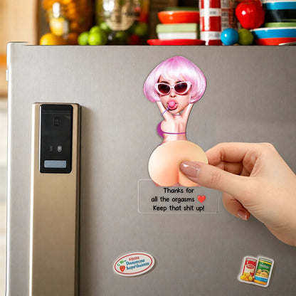 Funny Personalized Silicone Acrylic Magnet With Custom Face, Cheeky Unique Gift For Him
