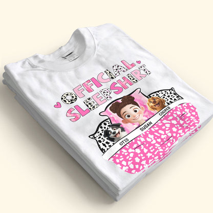 Personalized Dog Lover Sleep Shirt – Official Sleepshirt with Cute Design Featuring Pet Names, Ideal for Kids and Pet Lovers, Perfect for Birthdays or Casual Wear