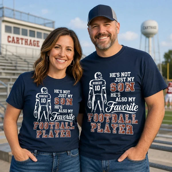 Personalized Classic Tee, My Favorite Football Player Quote, Creative Stadium Gift for Wife