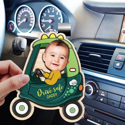 Personalized "Drive Safe" Car Visor Clip – Perfect Father’s Gift with Fun and Heartfelt Custom Design