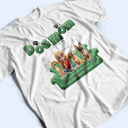 Dog Lovers,Dog Mom,Dog Dad,Gift For Yourself,Happy - Treat Dealer 3D Effect Dogs - Personalized T Shirt