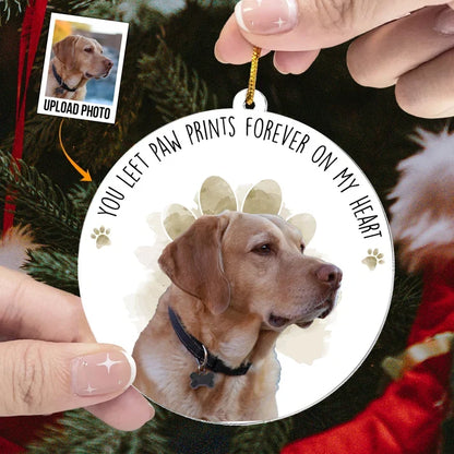 Personalized Acrylic Ornament, Custom Dog Photo Memorial with Goodbye Quote, Unique Sympathy Gift for Pet Owner