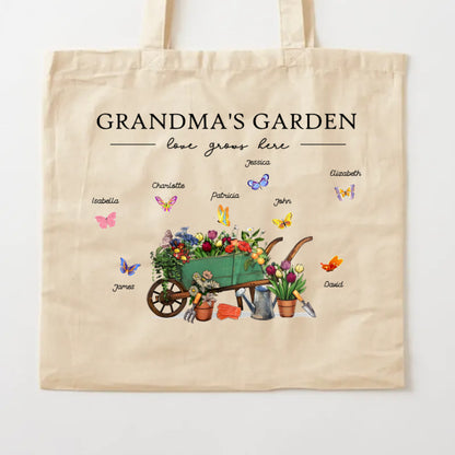 Personalized "Grandma's Garden" Poster, Keychain, Plaque, Ornament, Pillow, Wallet Card, Cup, and Sign - A Perfect Gift for Family Love and Cherished Memories
