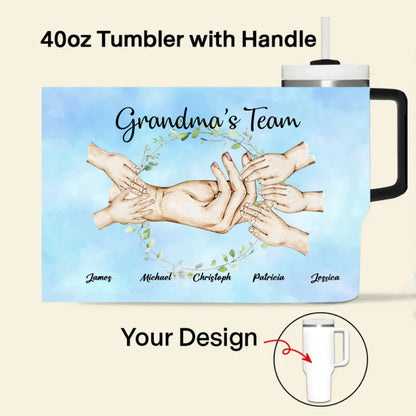 Grandma’s Team Personalized Poster, Keychain, Plaque, Ornament, Pillow, Wallet Card, Cup, Sign - Custom Gift for Grandchildren and Family Memories