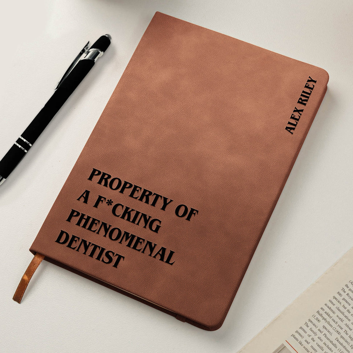 Personalized Leather Journal for a F*cking Phenomenal Professional – Bold Custom Gift for Nurse, Teacher, Boss or More
