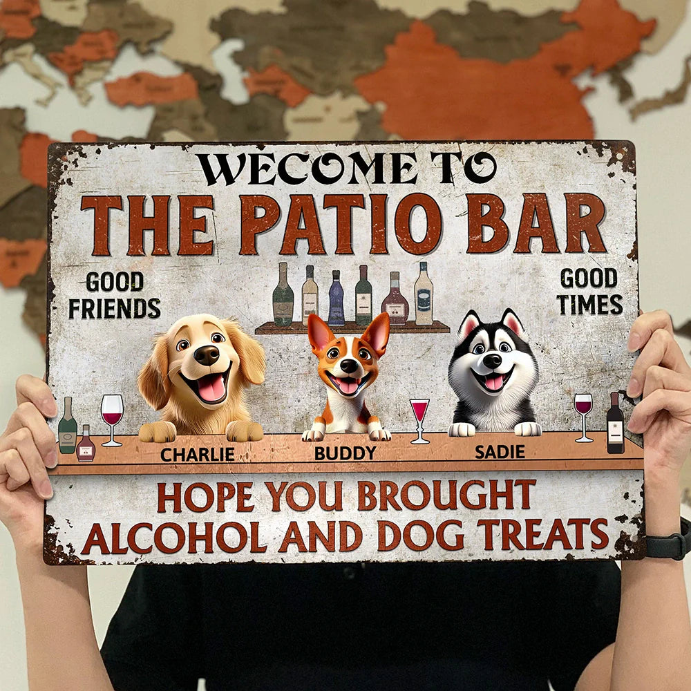 Dog Lovers, Pet Lovers, Grilling - Hope You Brought Alcohol And Dog Treats - Personalized Classic Metal Signs
