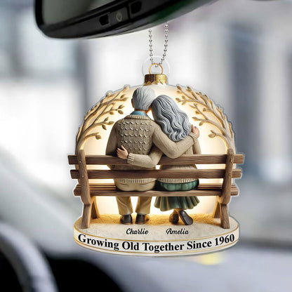 Custom Acrylic Ornament - "Growing Old with You" Unique Gift for Couples
