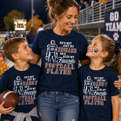 Personalized Classic Tee, My Favorite Football Player Quote, Creative Stadium Gift for Wife