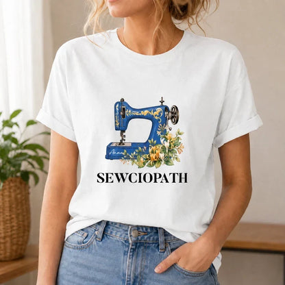 Personalized Classic Tee with Funny Fabric Collecting Quote, Unique Sewing Gift for Mom, Grandma or Friend