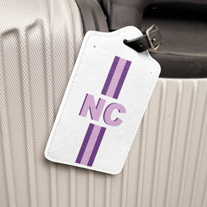 Personalized Passport Luggage Tag Set, Shadow Monogram Initials, Unique Travel Gift for Frequent Flyers