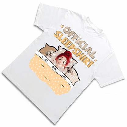 Personalized Dog Lover Sleep Shirt – Official Sleepshirt with Cute Design Featuring Pet Names, Ideal for Kids and Pet Lovers, Perfect for Birthdays or Casual Wear