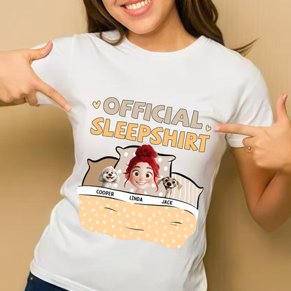 Personalized Dog Lover Sleep Shirt – Official Sleepshirt with Cute Design Featuring Pet Names, Ideal for Kids and Pet Lovers, Perfect for Birthdays or Casual Wear