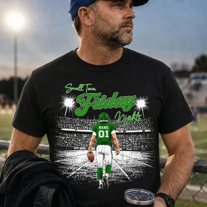 Personalized Sweatshirt, Football Player Walking Onto a Floodlit Field, Creative Gift for Football Fans