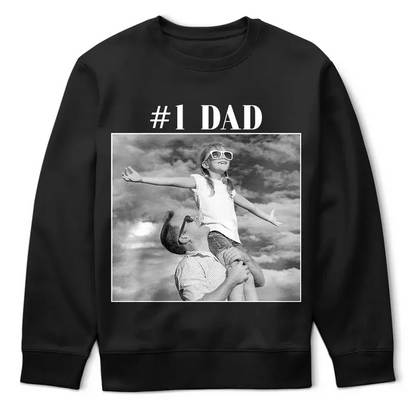 Custom Classic Tee For Dad With Family Photo, Creative Gift From Kids, Heartfelt Everyday Shirt