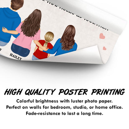 Personalized Mom Poster Gift – You Are The Piece That Holds Us Together Wall Art, Unique Family Gift For Mom Or Grandma