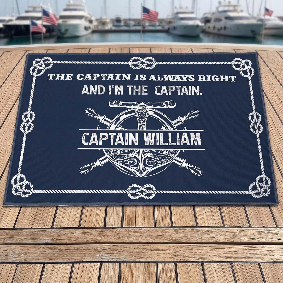 Insulated Travel Tumbler with Captain Humor, Custom Boat Deck Style Creative Gift for Him