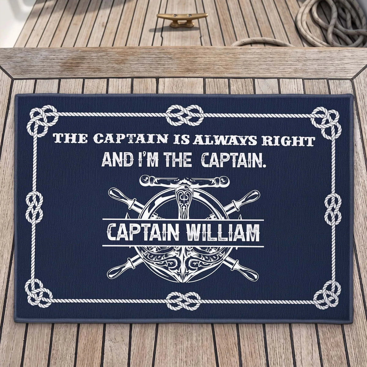 Insulated Travel Tumbler with Captain Humor, Custom Boat Deck Style Creative Gift for Him