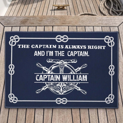 Insulated Travel Tumbler with Captain Humor, Custom Boat Deck Style Creative Gift for Him