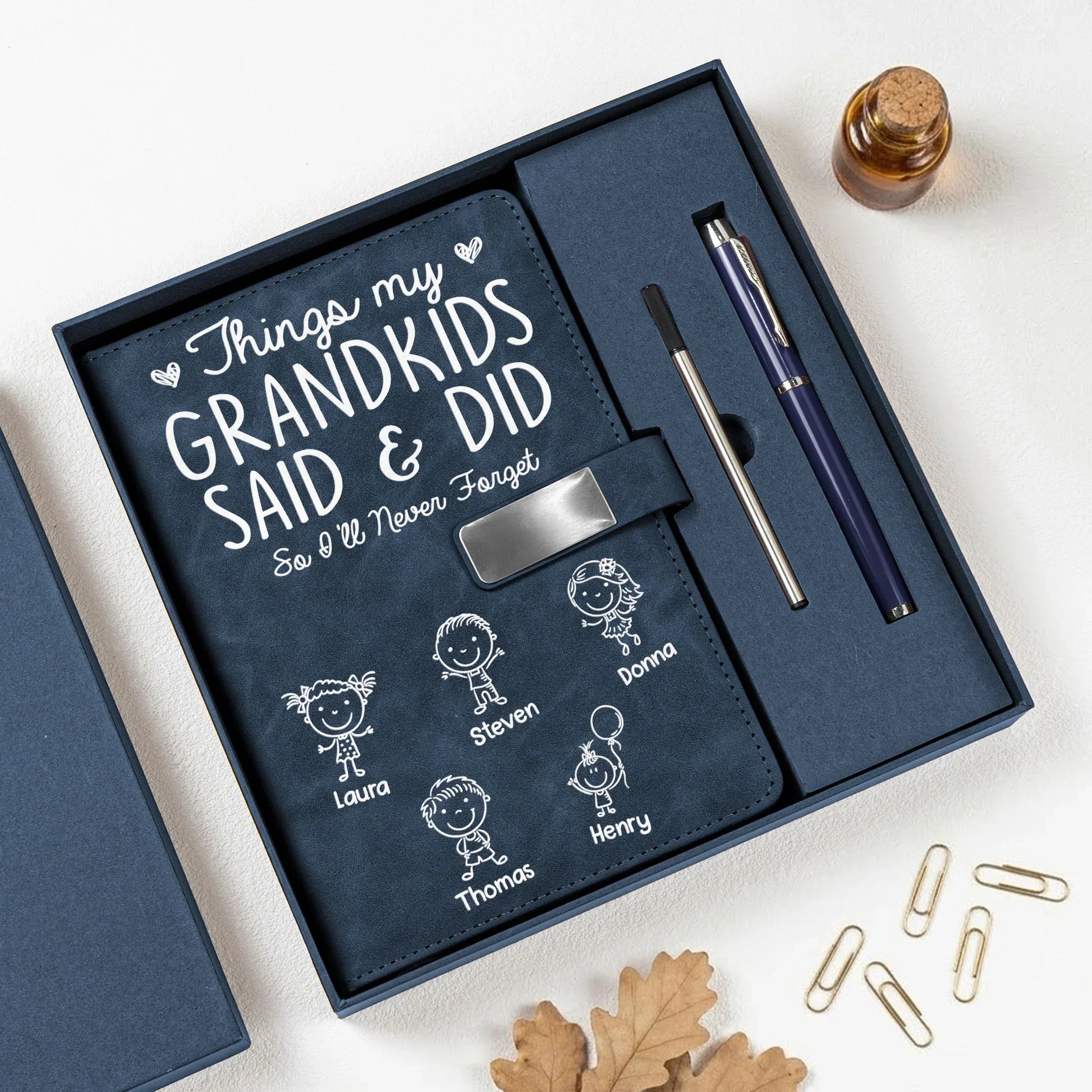Things My Grandkids Said & Did Metal Buckle Notebook Set, Heartwarming ...