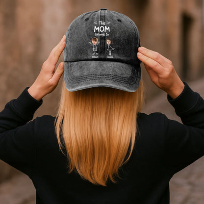 Personalized Cap With This Grandma Belongs To Photo Doodles, Creative Gift For Grandma
