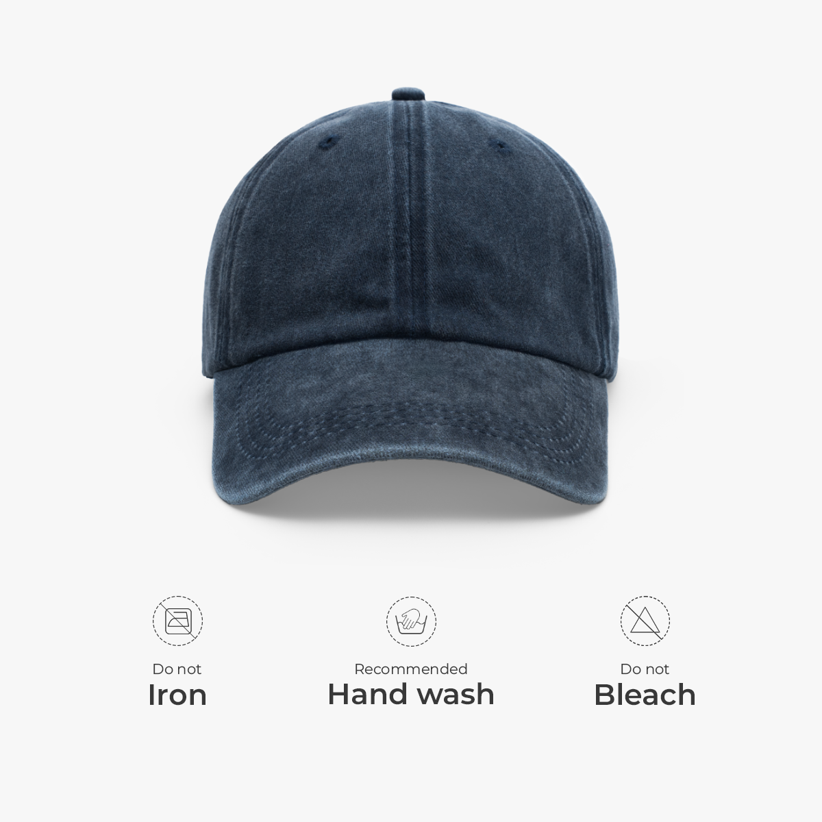 Personalized Washed Denim Baseball Cap, Vintage Look Unique Gift for Dad, Custom Casual Style