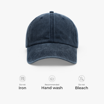 Personalized Washed Denim Baseball Cap, Vintage Look Unique Gift for Dad, Custom Casual Style