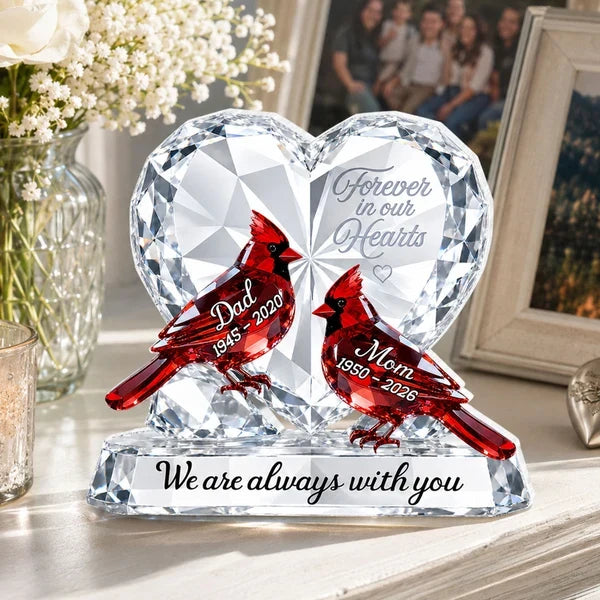 Forever in Our Hearts Shaped Acrylic Block Plaque, Personalized Creative Sympathy Gift for a Friend