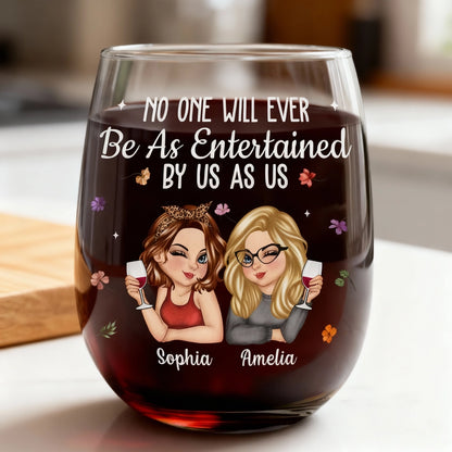 Best Friend Wine Glass – Fun Cartoon Design, Perfect Gift for Your Bestie