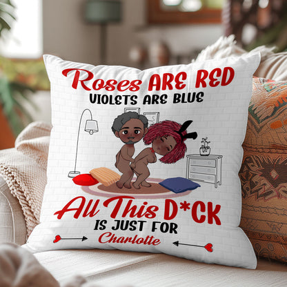 Custom Pillow – “Roses Are Red” Creative Valentine’s Day Gift, Ideal for Romantic Couple Moments