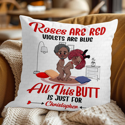 Custom Pillow – “Roses Are Red” Creative Valentine’s Day Gift, Ideal for Romantic Couple Moments