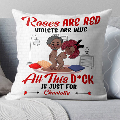 Custom Pillow – “Roses Are Red” Creative Valentine’s Day Gift, Ideal for Romantic Couple Moments